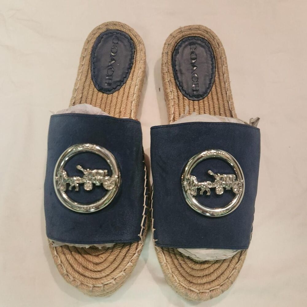 Coach Women's Navy Slides
